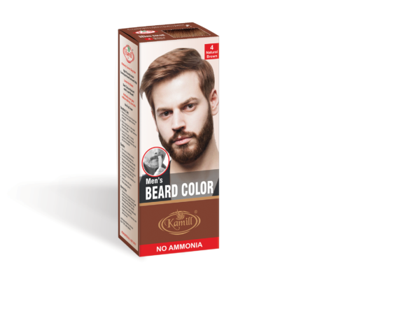 Natural brown beard color