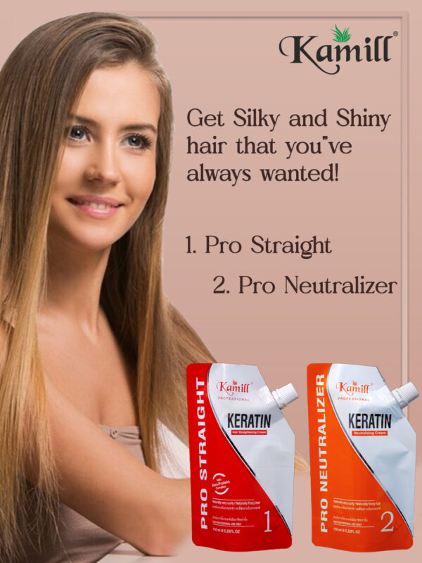 Kamill Keratin Straightening Kit 300 ML (2 Items in Set - 150 ML Pro Straight and 150 ML Pro Neutralizer) (300 ml) - Image 5