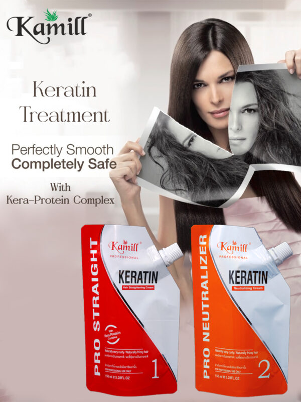 Kamill Keratin Straightening Kit 300 ML (2 Items in Set - 150 ML Pro Straight and 150 ML Pro Neutralizer) (300 ml) - Image 4