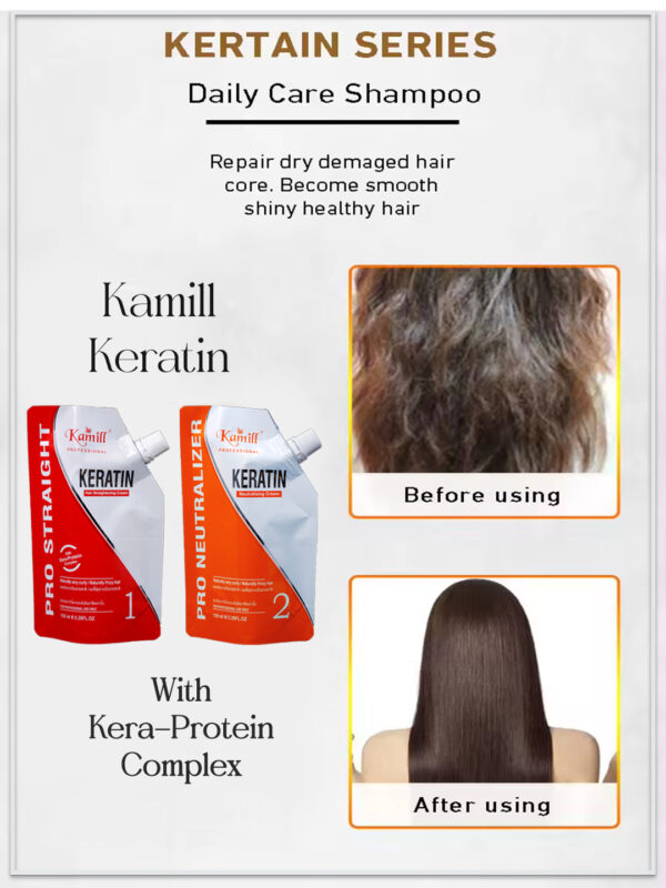 Kamill Keratin Straightening Kit 300 ML (2 Items in Set - 150 ML Pro Straight and 150 ML Pro Neutralizer) (300 ml) - Image 2