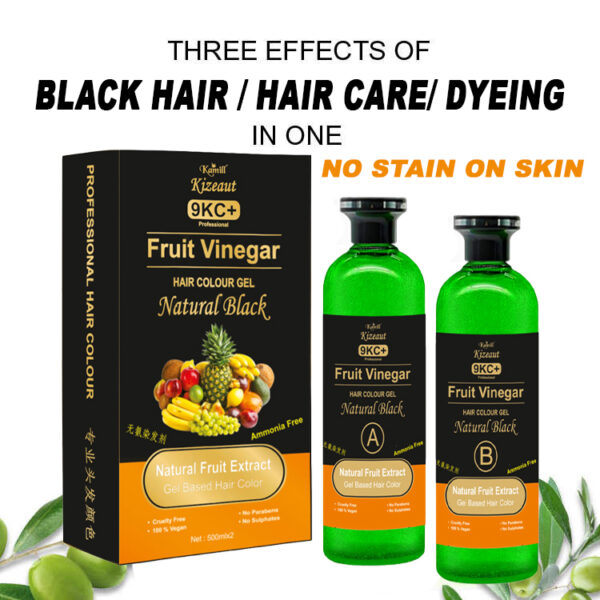 Kamill 9KC+ Fruit Vinegar Gel Colour – Natural Black