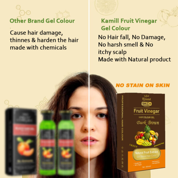 Kamill 9KC+ Fruit Vinegar Gel Colour – Natural Brown - Image 6