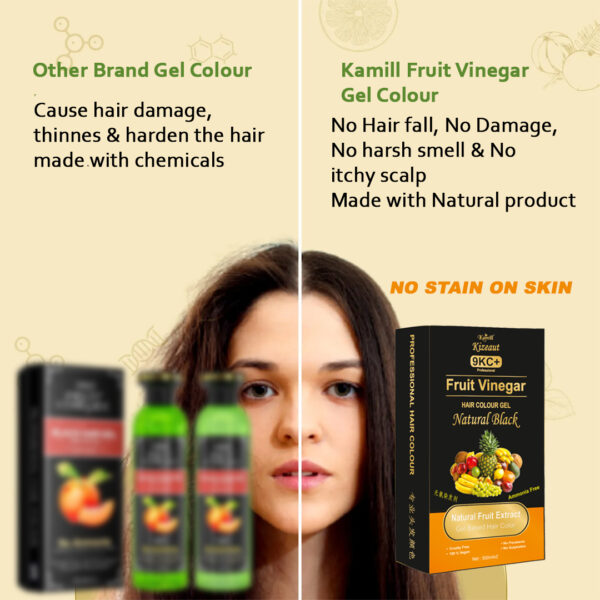 Kamill 9KC+ Fruit Vinegar Gel Colour – Natural Black - Image 5