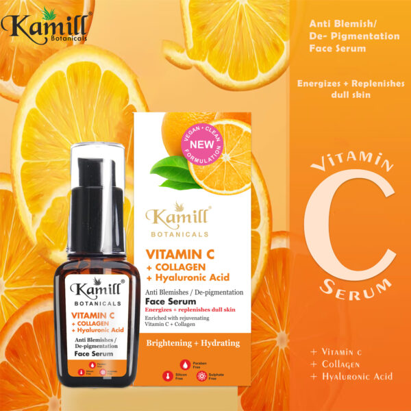 Kamill Botanicals Vitamin C + Collagen + Hyaluronic Acid Face Serum - Image 3
