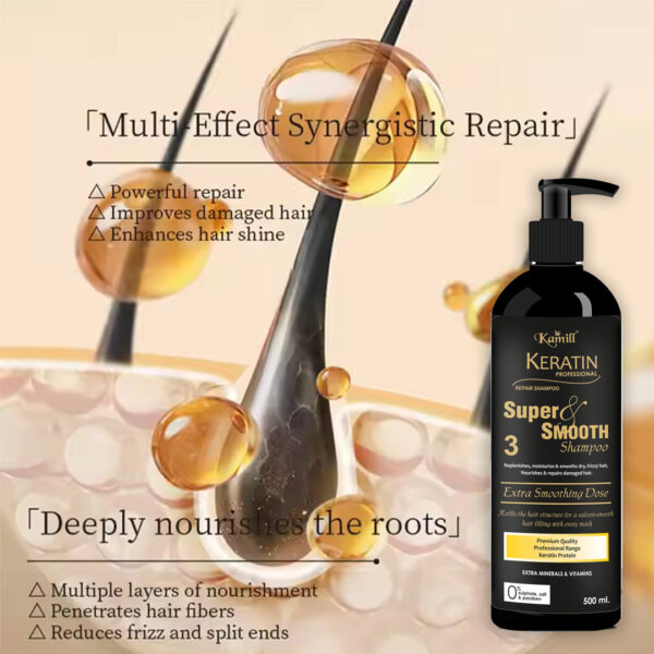 Kamill Keratin Super Smooth Shampoo No. 3 – 500 gm - Image 2