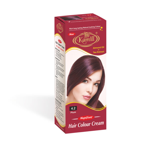 Kamill Plum Hair Color, Purple Hair Dye, Plum Shade Hair Color, Ammonia-Free Hair Color, Keratin Hair Color, Argan Oil Hair Color, Salon Hair Color at Home, Long-Lasting Hair Color, Grey Coverage Hair Dye, Vibrant Plum Hair Color, Professional Hair Color 100 gm, Glossy Hair Color, Hair Color for Women, Hair Color for Men, Kamill Cosmetics Hair Color