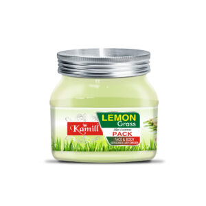 lemongrass face pack, herbal face mask, oil control pack, detox facial pack, Kamill lemongrass skincare, glowing skin pack, tan removal face pack, pore tightening mask, salon facial pack, natural skincare, refreshing face mask, body pack for glow