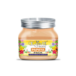 Papaya facial pack, tan removal, glowing skin, skin brightening, Kamill papaya kit, natural skincare, face & body pack, instant glow
