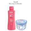 Kamill Professional Hair Lightening Kit - 40 Vol (12%) Cream Developer + Dust-Free Blonder Powder Combo - Up to 9 Levels of Lift